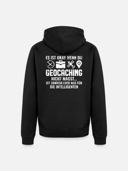 Geocaching | Geocache Geschenk - Unisex Premium Bio Zip Hoodie - Schwarz