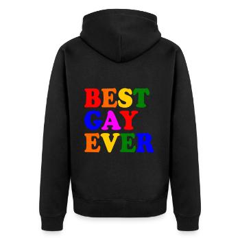 Best gay ever - Veste à capuche bio Premium Unisexe - noir - Dos - Nico (187cm)