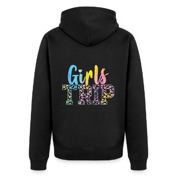 Filles Week-end Femmes Filles Voyage - Veste à capuche bio Premium Unisexe - noir - Dos - Nico (187cm)