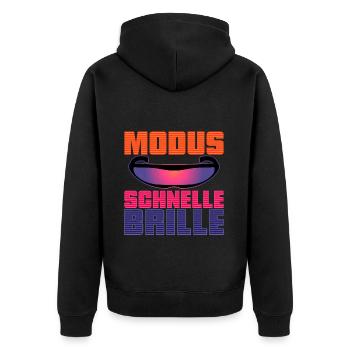 Mode Lunettes rapides - Veste à capuche bio Premium Unisexe - noir - Dos - Nico (187cm)