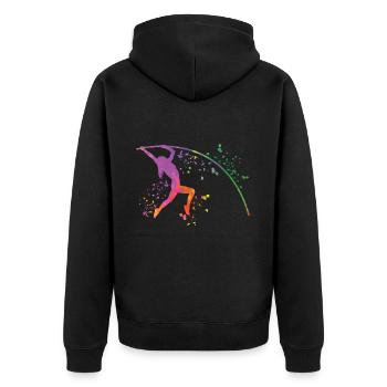 Perchiste Enfant Saut à la perche - Veste à capuche bio Premium Unisexe - noir - Dos - Nico (187cm)