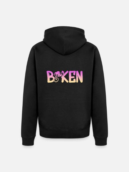 Biken - Unisex Premium Bio Zip Hoodie - Schwarz