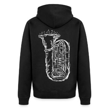 Tuba - Veste à capuche bio Premium Unisexe - noir - Dos - Nico (187cm)