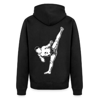 Kickboxeur - Veste à capuche bio Premium Unisexe - noir - Dos - Nico (187cm)