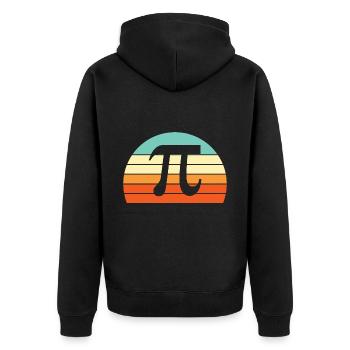 Lustig Mathematik Spruch Mathelehrer Mathesprüche - Unisex Premium Bio Zip Hoodie - Schwarz - Hinten - Nico (187cm)