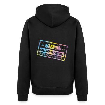 Attention Girls Trip en cours - Veste à capuche bio Premium Unisexe - noir - Dos - Nico (187cm)