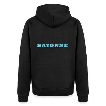 Rugby Bayonne - Veste à capuche bio Premium Unisexe - noir - Dos - Nico (187cm)