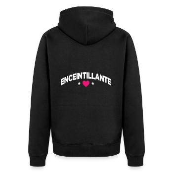 Future Maman Enceinte Grossesse Enceintillante - Veste à capuche bio Premium Unisexe - noir - Dos - Nico (187cm)