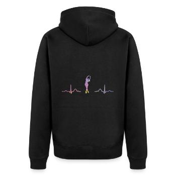 Patinage artistique Patinage sur glace Patinage artistique - Veste à capuche bio Premium Unisexe - noir - Dos - Nico (187cm)