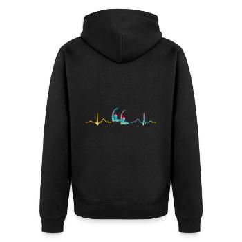 Synchronschwimmen Team Artistic Swim - Unisex Premium Bio Zip Hoodie - Schwarz - Hinten - Nico (187cm)