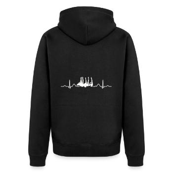 Synchronschwimmen Team Artistic Swim - Unisex Premium Bio Zip Hoodie - Schwarz - Hinten - Nico (187cm)