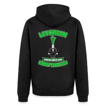 Jga Leek Groom Groom Stag Party Men - Unisex Premium Organic Zip Hoodie - black - Back - Nico (187cm)