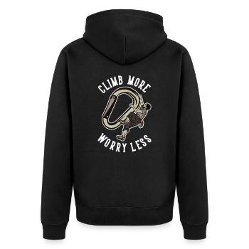 Climb More Worry Less Escalade sportive Escalade - Veste à capuche bio Premium Unisexe - noir - Dos - Nico (187cm)