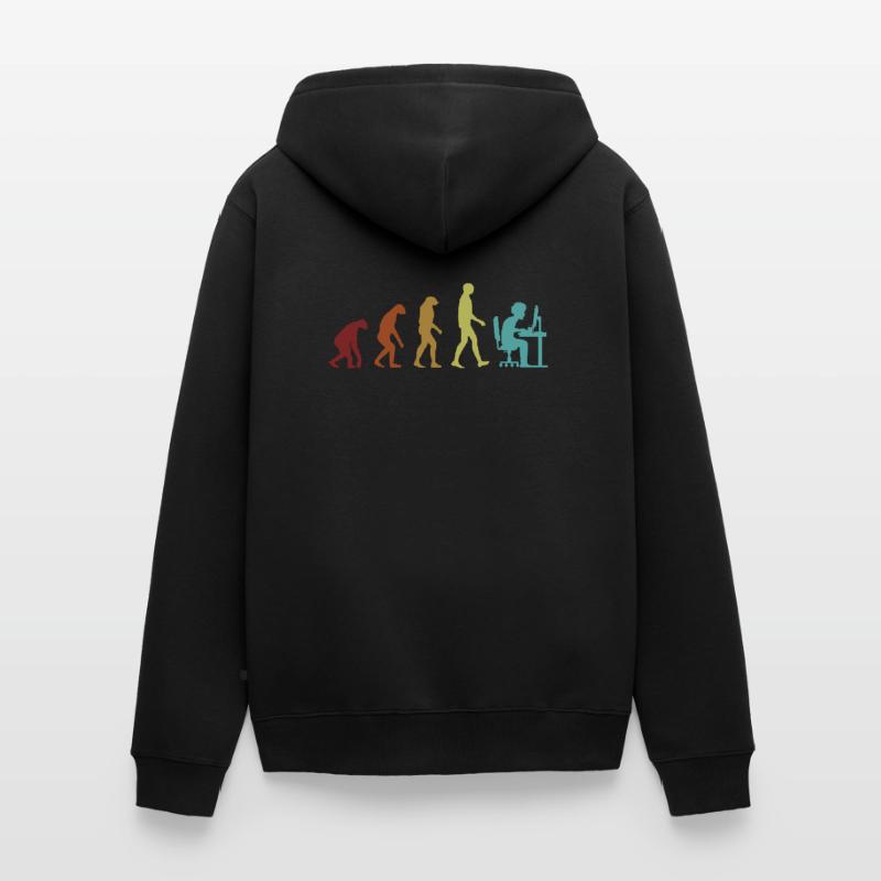 Programmer Evolution Full Stack Coder Software Unisex Premium Organic Zip Hoodie