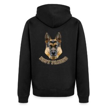 Best Friend Quadrupède Wauwau Chien Berger - Veste à capuche bio Premium Unisexe - noir - Dos - Nico (187cm)