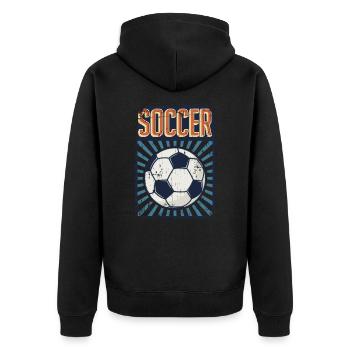 Soccer Footballeur professionnel Dieu du football - Veste à capuche bio Premium Unisexe - noir - Dos - Nico (187cm)