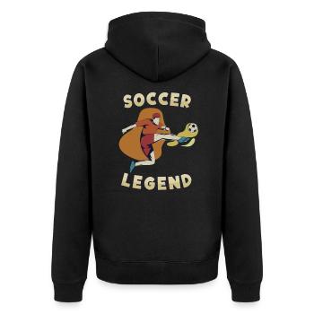 Soccer Legend Joueur de football Professionnel - Veste à capuche bio Premium Unisexe - noir - Dos - Nico (187cm)