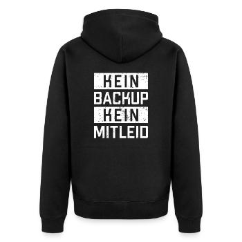 Pas de sauvegarde Pas de pitié Admin Exploitation - Veste à capuche bio Premium Unisexe - noir - Dos - Nico (187cm)