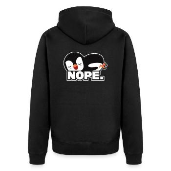 Nope Manchot royal Manchot empereur Oiseau de mer - Veste à capuche bio Premium Unisexe - noir - Dos - Nico (187cm)