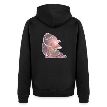 Vierbeiner Wauwau Rüde Hundebesitzer Yoga Hund - Unisex Premium Bio Zip Hoodie - Schwarz - Hinten - Nico (187cm)