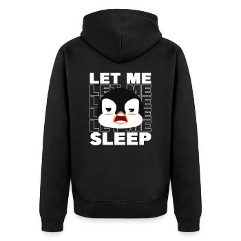 Let me Sleep King Emperor Sea Bird Penguin Lover - Unisex Premium Organic Zip Hoodie - black - Back - Nico (187cm)