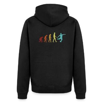 Soccer Evolution Joueur de football professionnel - Veste à capuche bio Premium Unisexe - noir - Dos - Nico (187cm)