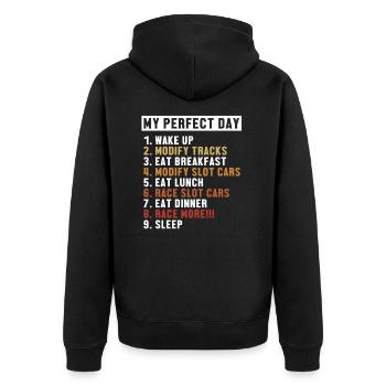 Slot Car Perfect Day RC Car Car Drag Racing Slot - Unisex Premium Organic Zip Hoodie - black - Back - Nico (187cm)
