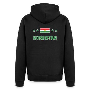 Kurdistan - Veste à capuche bio Premium Unisexe - noir - Dos - Nico (187cm)