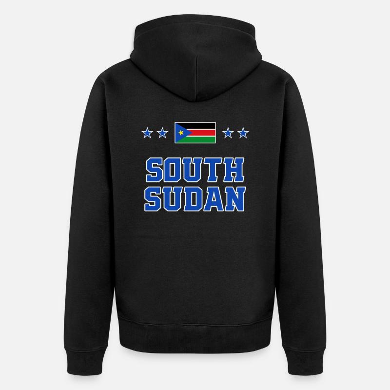 Südsudan - Unisex Premium Bio Zip Hoodie - Schwarz