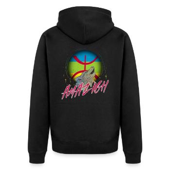 Amazigh - Veste à capuche bio Premium Unisexe - noir - Dos - Nico (187cm)