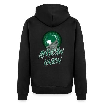 Union africaine - Veste à capuche bio Premium Unisexe - noir - Dos - Nico (187cm)