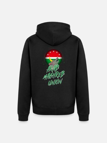 Arab Maghreb Union - Unisex Premium Organic Zip Hoodie - black