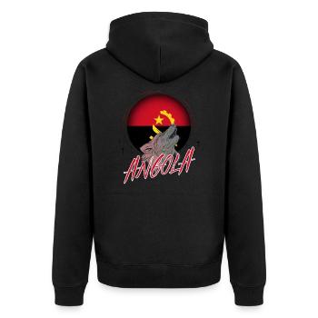 Angola - Veste à capuche bio Premium Unisexe - noir - Dos - Nico (187cm)