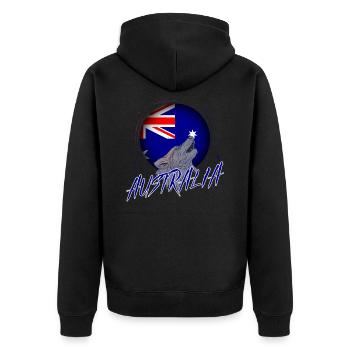 Australie - Veste à capuche bio Premium Unisexe - noir - Dos - Nico (187cm)