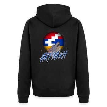 Artsakh - Veste à capuche bio Premium Unisexe - noir - Dos - Nico (187cm)