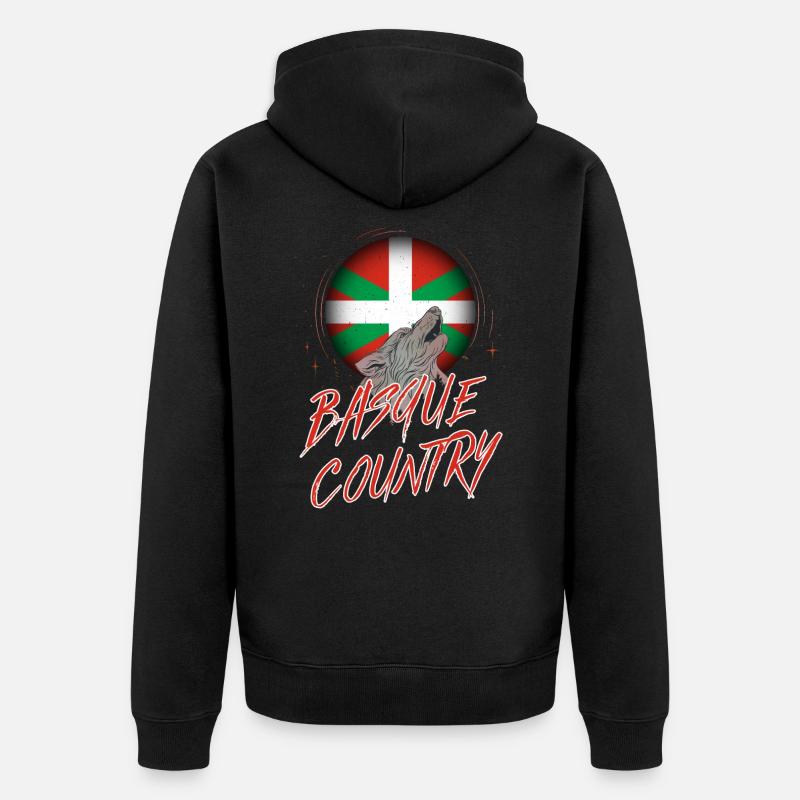 Pays Basque - Veste à capuche bio Premium Unisexe - noir