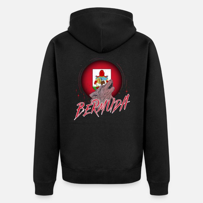 Bermuda - Unisex Premium Bio Zip Hoodie - Schwarz