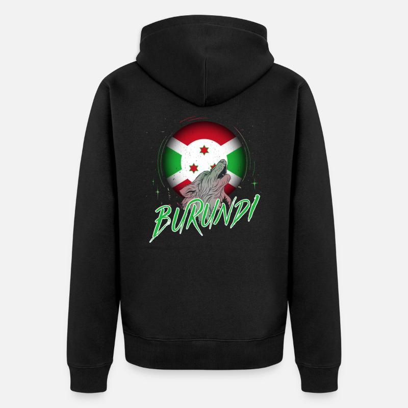 Burundi - Veste à capuche bio Premium Unisexe - noir