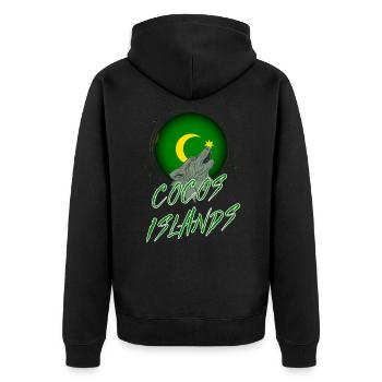 Îles Cocos - Veste à capuche bio Premium Unisexe - noir - Dos - Nico (187cm)