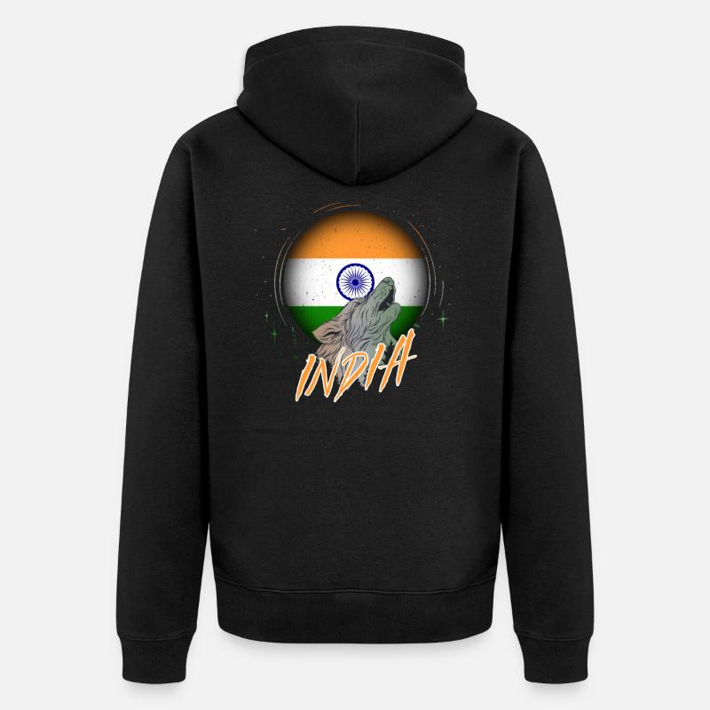 Inde - Veste à capuche bio Premium Unisexe - noir