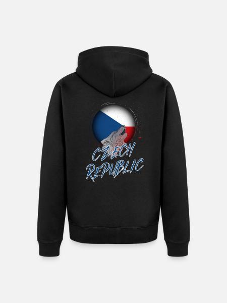 République tchèque - Veste à capuche bio Premium Unisexe - noir