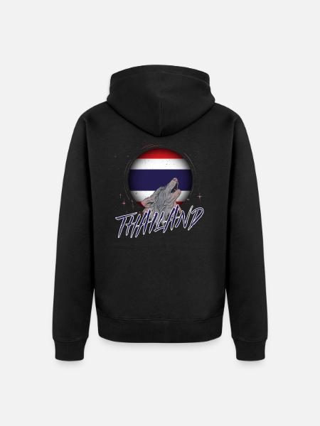 Thailand - Unisex Premium Organic Zip Hoodie - black