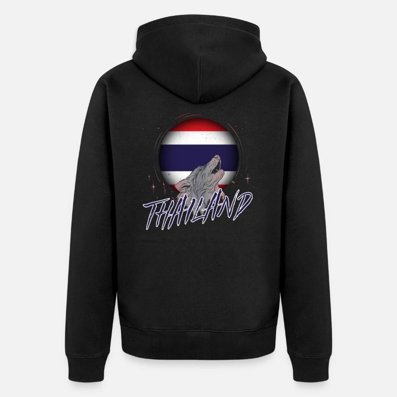 Thailand - Unisex Premium Bio Zip Hoodie - Schwarz