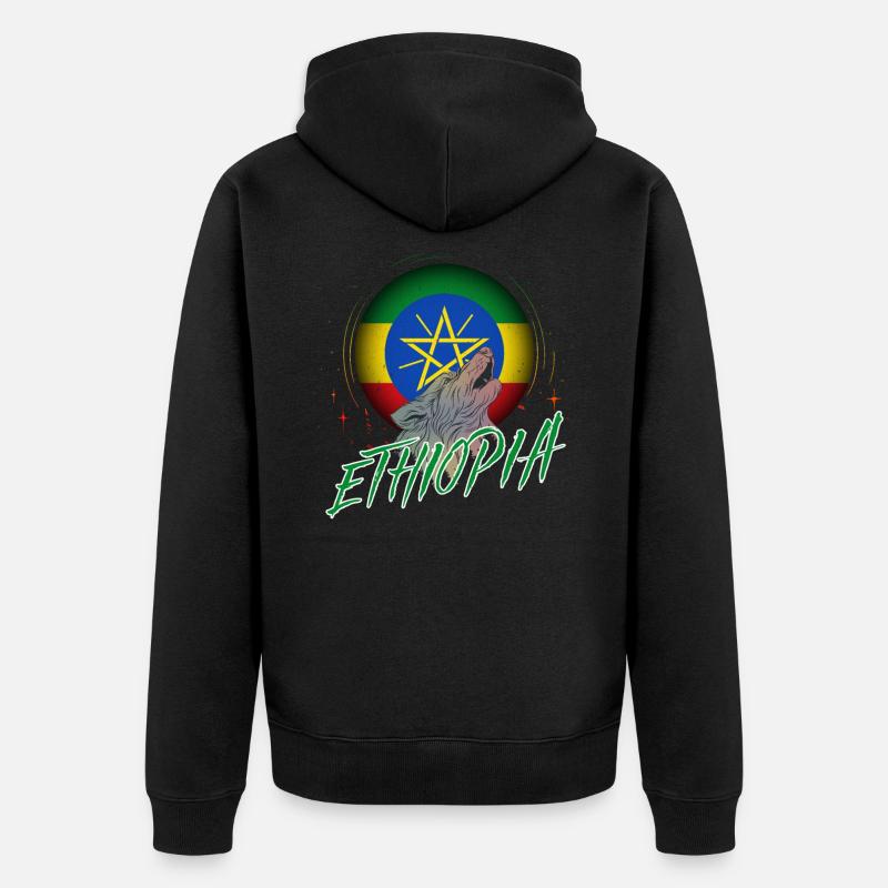 Éthiopie - Veste à capuche bio Premium Unisexe - noir