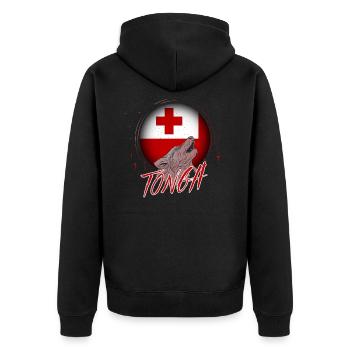 Tonga - Veste à capuche bio Premium Unisexe - noir - Dos - Nico (187cm)