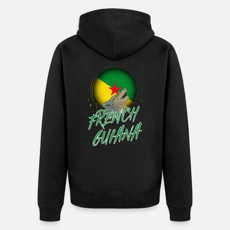 Guyane française - Veste à capuche bio Premium Unisexe - noir
