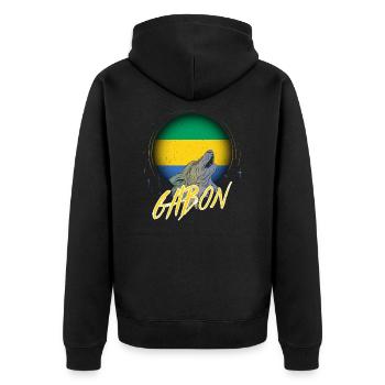 Gabon - Veste à capuche bio Premium Unisexe - noir - Dos - Nico (187cm)