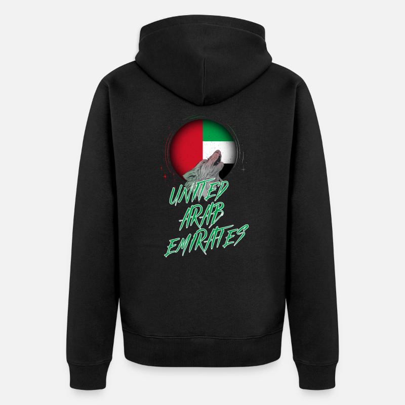 Emirats Arabes Unis - Veste à capuche bio Premium Unisexe - noir