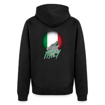 Italie - Veste à capuche bio Premium Unisexe - noir - Dos - Nico (187cm)