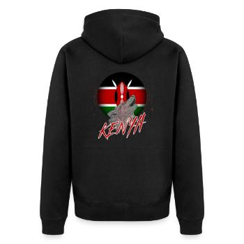 Kenya - Veste à capuche bio Premium Unisexe - noir - Dos - Nico (187cm)